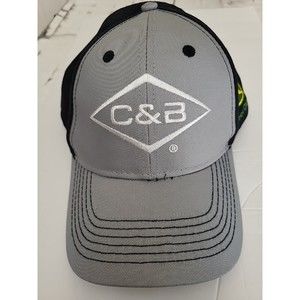 John Deere Dealership Mens Hat Black Gray Strapback Trucker 6-Panel Cap